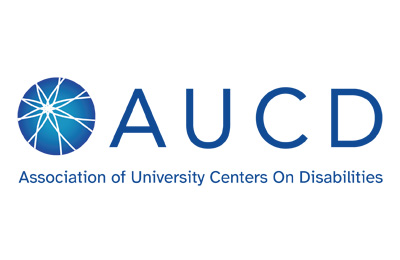 Description: Image of a globe with a burst of lines. Text: AUCD Association of University Centers on Disabilities.