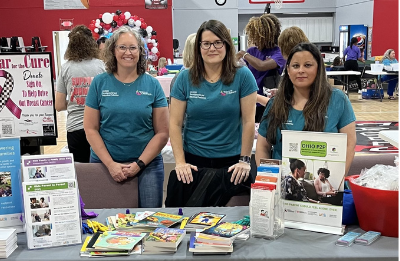 Jena Wells, Michelle Schroeder, and Hadia Khan at the Adams County Health Fair 