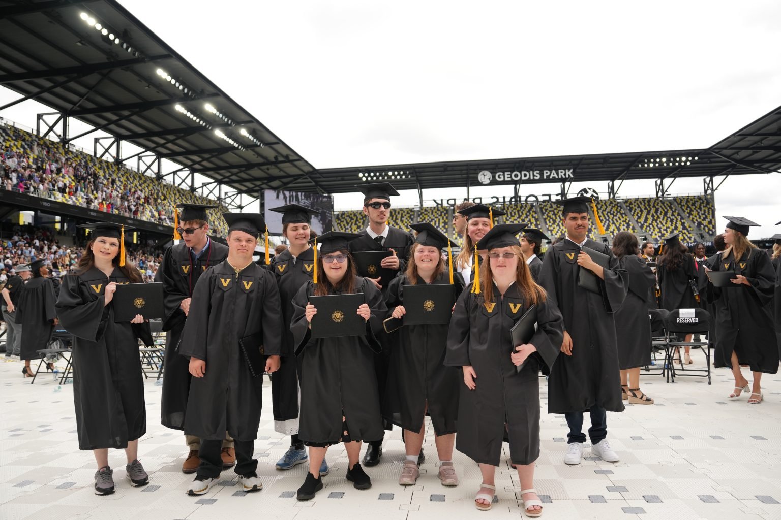 Next Steps students at 2024 Vanderbilt University Commencement at Geodis Park.