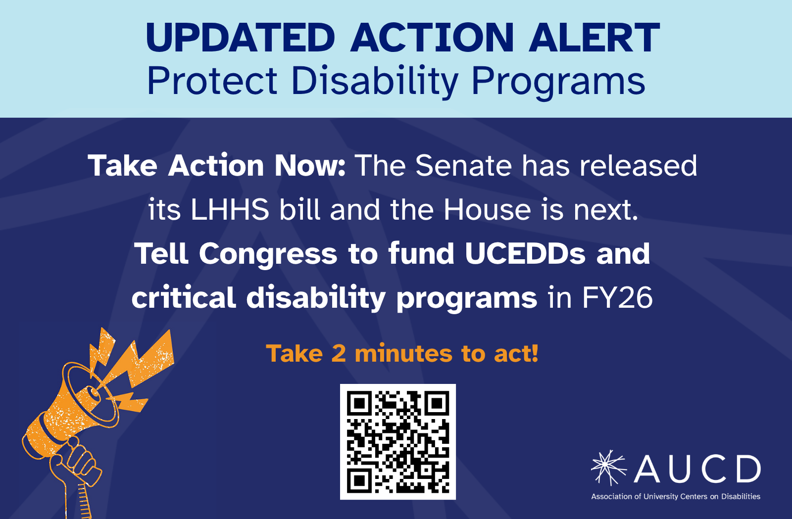 Updated Action Alert: Tell Congress to Protect UCEDDs, LENDs & IDDRCs in FY26 Budget!